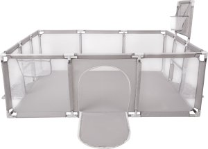 Selonis Boisko BO-100X z piłeczkami 6cm szary: niebieski-babyblue-perła 180x122x62/900piłek Zabawka kojec 3