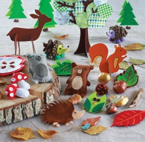 GDD Filc dekoracyjny czerwony 10szt HAPPY COLOR 2