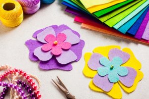 GDD Filc dekoracyjny czerwony 10szt HAPPY COLOR 5