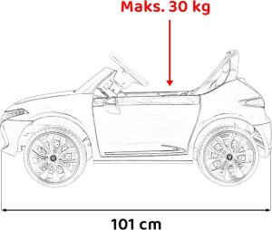 Mercedes Benz AMG EQA dla dzieci Czarny + Pilot + 5-punktowe pasy + EVA + Wyświetlacz MP3 + LED 15