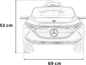 Mercedes Benz AMG EQA dla dzieci Czarny + Pilot + 5-punktowe pasy + EVA + Wyświetlacz MP3 + LED 16