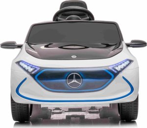 Mercedes Benz AMG EQA dla dzieci Biały + Pilot + 5-punktowe pasy + EVA + Wyświetlacz MP3 + LED 5