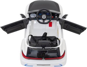 Mercedes Benz AMG EQA dla dzieci Biały + Pilot + 5-punktowe pasy + EVA + Wyświetlacz MP3 + LED 10