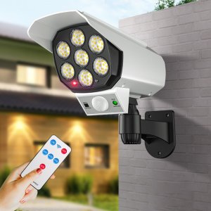 ER4 LAMPA SOLARNA ATRAPA KAMERY 2W1 CZUJNIK RUCHU 20W 1