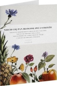 Szaron Kartka składana - Niech cię Pan - owoce 1