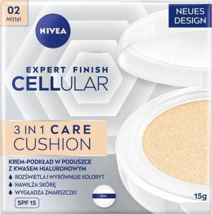 Nivea Expert Finish Cellular 3in1 Care Cushion krem-podkład w poduszce SPF15 02 Medium 15ml 1