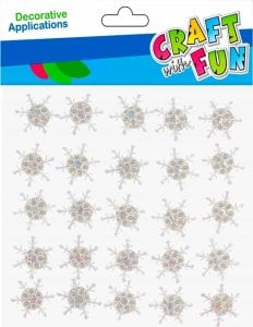 Craft with Fun OZDOBA BN TKAN SNIEZKI SPRZYL 25SZT CF 12/144 1