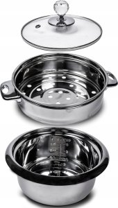 TurboTronic Elektryczny garnek do ryżu TurboTronic ryżowar gotowanie na parze poj. 1L moc 400w Czarny 4