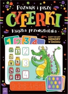 Poznaję i piszę cyferki. Książka przedszkolaka. Karty do gry memory w środku 1