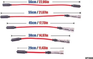 Powertec Przewody zapłonowe PowerTEC AUDI 80 VW GOLF JETTA PASSAT VENTO 84-99 Czerwone 4