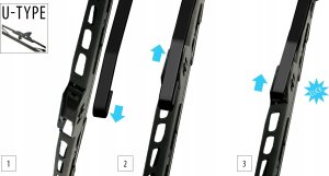 Oximo Wycieraczka szkieletowa 300 mm 6