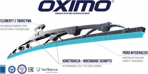 Oximo Wycieraczka szkieletowa ze spojlerem 550 mm 8