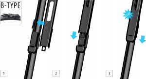 Oximo Wycieraczki dedykowane BMW E60 E61 E63 E64 4