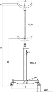 Bahco Bahco Stovas pavarų dėžei, max 500kg, min 1175mm, max 2040mm 8