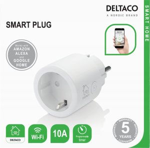 Deltaco SMART HOME switch, WiFi 2.4GHz, 1xCEE 7/3, 10A, timer, 220-240 SH-P01 4
