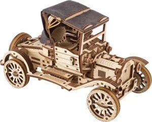 UGEARS UGEARS RETRO CAR MODEL MECHANICZNY DREWNIANE PUZZLE 3D 1