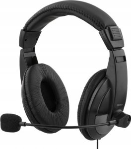 Słuchawki Deltaco DELTACO USB stereo ausinės, 40 mm, 32 omų, 20Hz-20kHz, 96dB ± 3dB, juodos / HL-57 1
