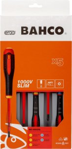 Bahco Izoliuotų atsuktuvų rinkinys ERGO™ slim 5 vnt - PZ1/2; SL3,0/4,0/5,5 - 1000V VDE 4