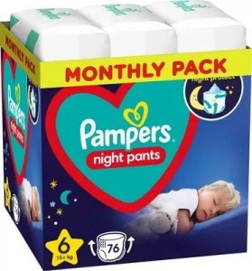 Pampers Pampers Naktinės Sauskelnės-Kelnaitės, 6 Dydžio, 76 Sauskelnės, 15+ kg 1