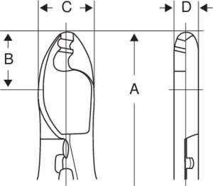 Bahco Bahco Kabelio kirpimo žirklės 200mm max diam. 13mm 8