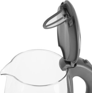 Czajnik ECG Elektrinis virdulys RK 2020 Pilkas Glass, 2 L, 360° base with power cord storage, Niebieskie backlight, 1850-2200 W 3