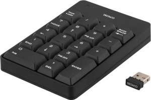 Klawiatura Deltaco Klaviatūra DELTACO USB bevielė, skaičių, juoda / TB-144 1