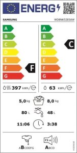 Pralko-suszarka Samsung Samsung WD8NK52E0AW/LE 13