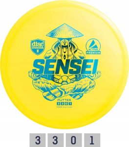 Discmania Diskgolfo diskas Putter SENSEI Active Premium Geltona 1