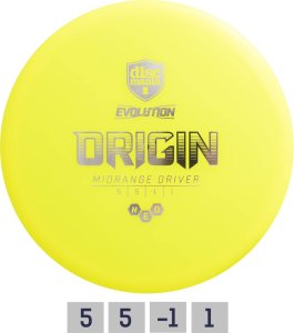 Discmania Diskgolfo diskas Midrange Driver NEO ORIGIN Evolution Geltona 1