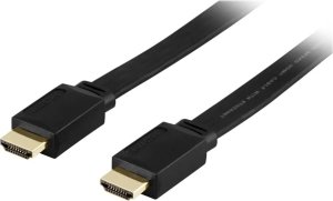 Kabel Deltaco plokščias HDMI kabelis, 1080i @ 60Hz, 15m, HDMI Type A ha-ha, juodas / HDMI-1080F 1