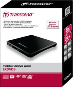 Transcend DVD RW USB2 8X EXT Juodas RTL/TS8XDVDS-K TRANSCEND 2
