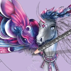 Nebulous Stars Szkicownik z kredkami i naklejkami Konie Firiaz&Daliaz 6