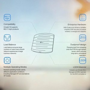 Access Point TP-Link Prieigos taškas|TP-LINK|Omada|300 Mbps|IEEE 802.11b|IEEE 802.11g|IEEE 802.11n|1xRJ45|Antenų skaičius 2|EAP110 3
