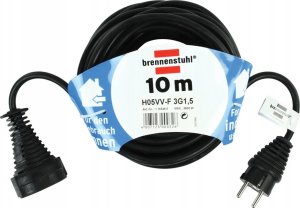 Kabel zasilający Brennenstuhl Brennenstuhl ilgiklis CEE 7/7, CEE 7/4 (Schuko), 10m , Juodas 1165460 / DEL-118M 2