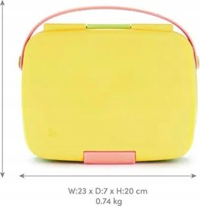 Munchkin Munchkin priešpiečių dėžutė su skyriais Bento Box, geltona 7