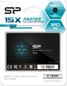 Dysk SSD Silicon Power Silicon Power | Slim S55 | 120 GB | SSD sąsaja SATA | Skaitymo greitis 550 MB/s | Rašymo greitis 420 MB/s 2