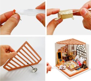 Robotime SYPIALNIA ALICE DIY ROLIFE DREW MODEL LED ROBOTIME 8