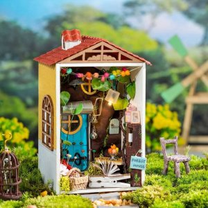 Robotime Składany Drewniany Model Puzzle 3D - Borrowed garden 4