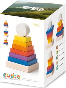 Cubika Piramida drewniana 6