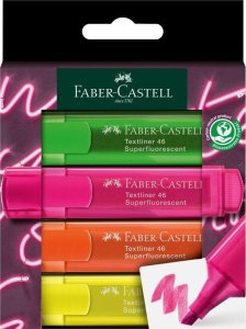 Faber Castell Zakreślacz Super Neon 4 kolory FABER CASTELL 1