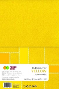 GDD Filc dekoracyjny żółty 10szt HAPPY COLOR 1