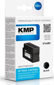 Tusz KMP KMP H166BX - 55 ml - Hohe Ergiebigkeit - Schwarz - kompatibel - Tintenpatrone (Alternative zu: HP 953XL, HP L0S70AE) - fur HP Officejet Pro 7740, 8210, 8216, 8218, 8710, 8720, 8730, 8740 1