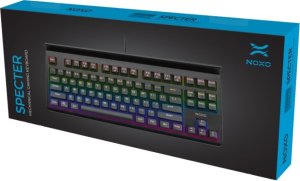 Klawiatura Noxo NOXO | Specter | Juodas | Klaviatūra žaidimams | su laidu | Mechaninė | EN/RU | 650 g | Mėlyna Switches 3