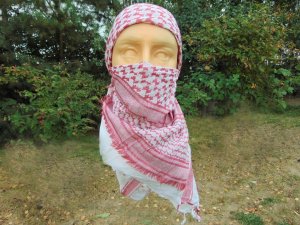 MFH CHUSTA "ARAFATKA" CZERWONO BIAŁA 115 x 110 cm MFH 8