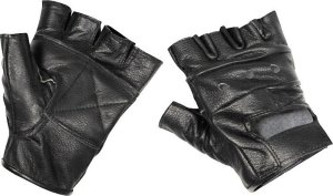 MFH Skórzane rękawiczki bez palców Deluxe czarne XXL 1