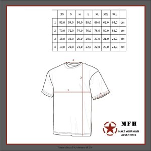 MFH Koszulka US szary szara 170 g 4XL 2