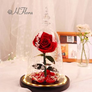 ToPrezent.pl Prawdziwa Czerwona Róża w Szklanej Kopule 2