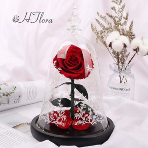 ToPrezent.pl Prawdziwa Czerwona Róża w Szklanej Kopule 7