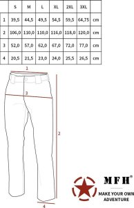 MFH Spodnie US Kampfhose Rip Stop 6 Farben desert wzmocnienia na kolanach i pośladkach M 4