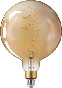 Signify Philips LED Lampe Vintage XL-Globe 40W E27 dimmbar gold 1er 4
